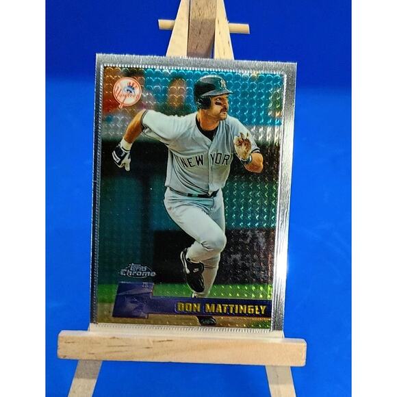 1996 1st FIRST Topps Chrome #56 Don Mattingly NY Yankees ICONIC SET - Picture 4 of 8